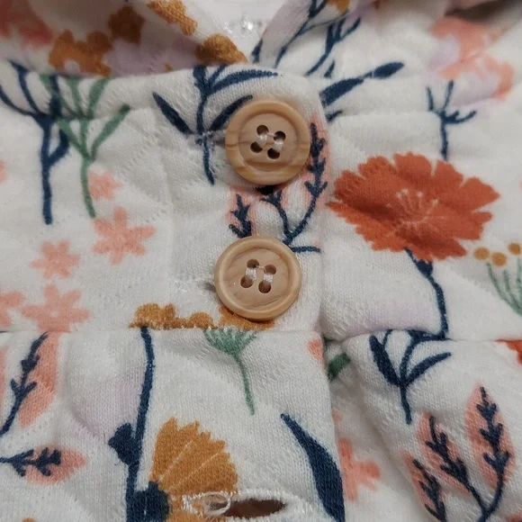 Catherine Malandrino  Floral Baby Hooded Jacket Size 0-3 Months   Fall Winter - Picture 3 of 6